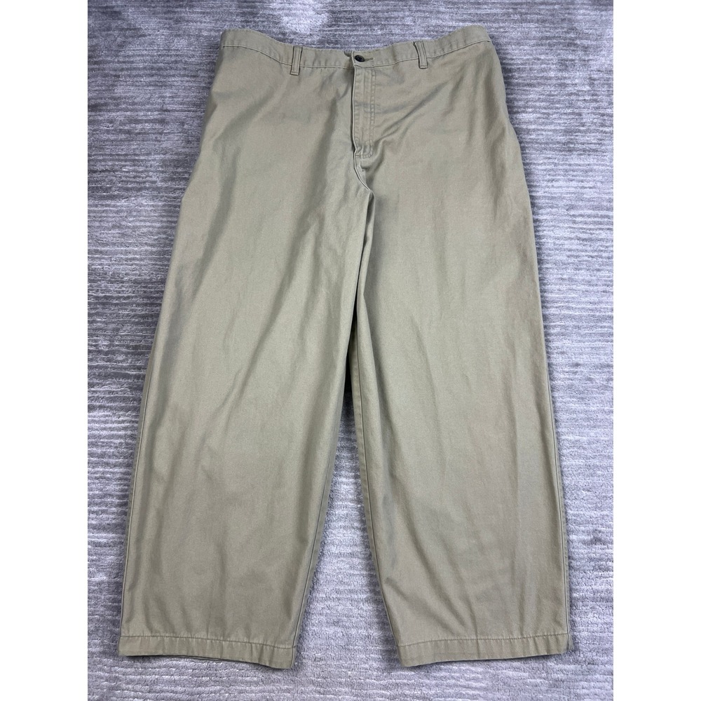 George Pants Mens 44x29 Sand Khaki GM07421B Flat Front Elastic Back Chinos